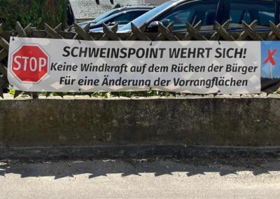 Protestplakat in der Gemeinde Marxheim 15