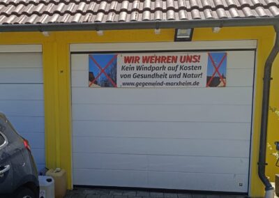 Protestplakat in der Gemeinde Marxheim 2
