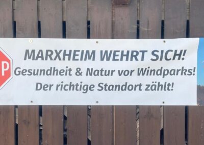 Protestplakat in der Gemeinde Marxheim 4