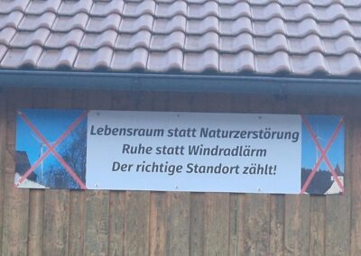 Protestplakat in der Gemeinde Marxheim 7