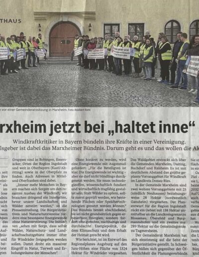 BI Marxheim jetzt beim bayernweiten Bündnis "haltet inne" dabei